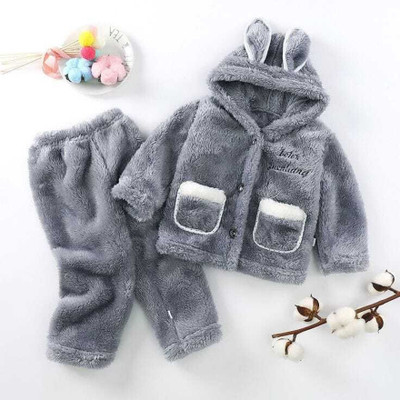 LABELHARPREET Baby Boys & Baby Girls Casual Jacket Pant(Grey)