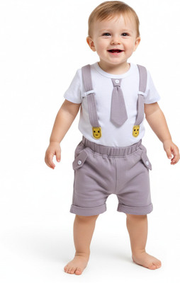 Neo Nate Baby Boys Casual T-shirt Pant(D Purple)