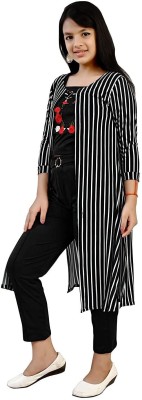 MYKUKI Girls Casual Coat Pyjama(Black)