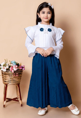 ChromaFashion Girls Party(Festive) Top Pyjama(BLUE)