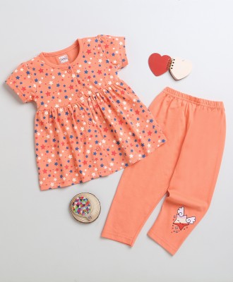 BUMZEE Girls Casual Dress Legging(Coral)