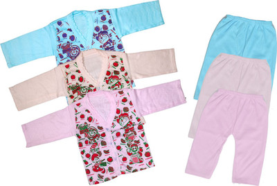 ReshmaaEnter Baby Boys & Baby Girls Casual T-shirt Pyjama(B-1-3-4)