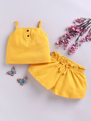 YK X Tinyo Boys & Girls Casual Top Shorts(Yellow)