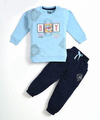 Wonder Klothes Boys & Girls Casual Sweatshirt Track Pants(Blue)