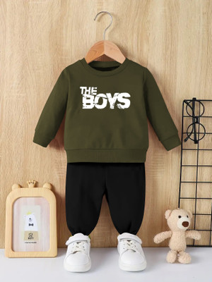 RetroTees Baby Boys & Baby Girls Casual T-shirt Track Pants(Light Green)