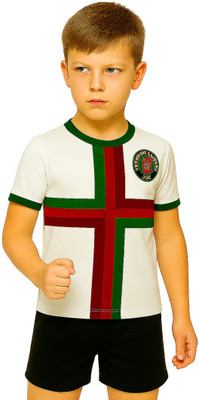 Ryze Boys & Girls Casual T-shirt Shorts(White)