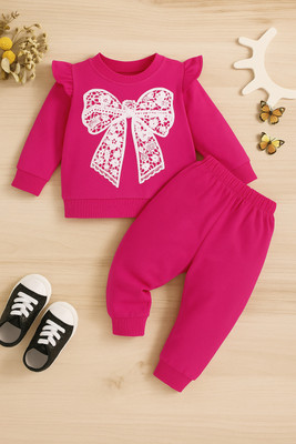 River Baby Girls Casual Top Track Pants(RANI)