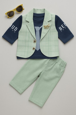 ChoiceTraders Baby Boys & Baby Girls Party(Festive) Jacket T-shirt, Pant(green)
