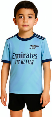 BUGOAT Boys & Girls Casual T-shirt Shorts(Blue)