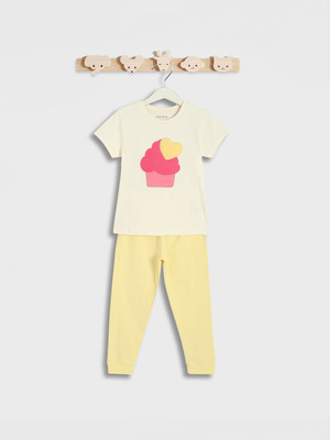 JUNIORS by Babyshop Boys Casual T-shirt Pyjama(Yellow)
