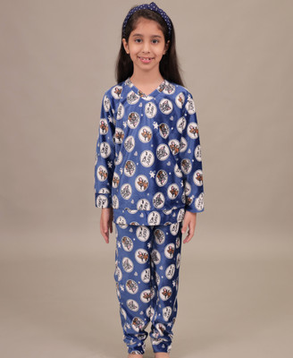 FunFukrey Girls Tom & Jerry Casual Pyjama Top(Blue)