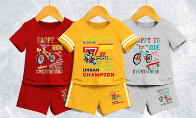 Urban Envy Baby Boys & Baby Girls Casual T-shirt Shorts(Multicolor_12)