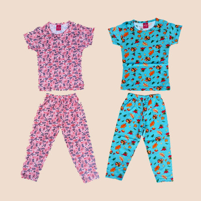 BARATHIDEVI TEXTILE Girls Casual Top Pant(COMBO 8)