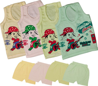 ReshmaaEnter Baby Boys & Baby Girls Casual T-shirt Shorts(A-1-2-3-4)