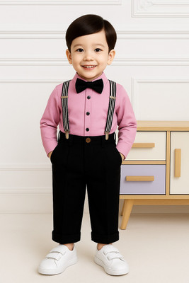 Bleckz Someck Boys Party(Festive) Shirt Pant(Pink)