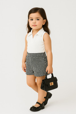 Ninas Baby Girls Party(Festive) Top Shorts(White)