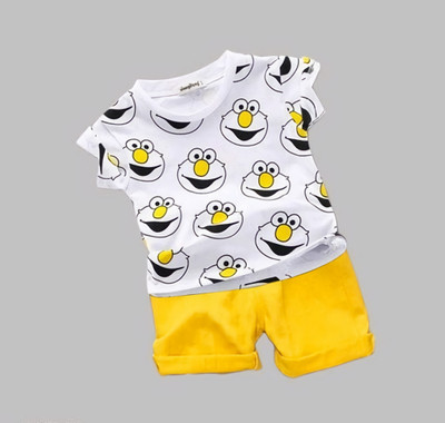 SANWARIA CLUB Baby Boys Casual T-shirt Shorts(WHITE, YELLOW)