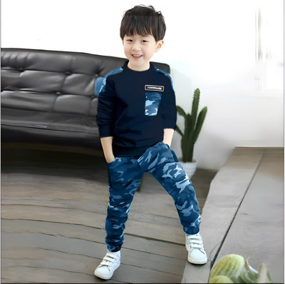 MMDK Baby Boys Party(Festive) T-shirt Trouser(BLUE)