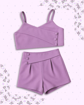ADDYVERO Girls Party(Festive) Top Shorts(Lavender)