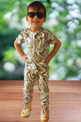 MaaBhawaniprint Baby Boys & Baby Girls Casual T-shirt Track Pants(green)
