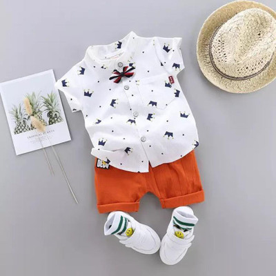 Tiny Brezy Baby Boys & Baby Girls Party(Festive) Shirt Shorts(WHITE)
