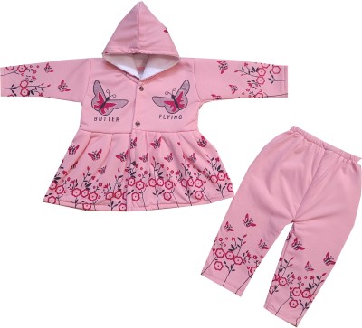 SHINING4 Baby Girls Party(Festive) Pyjama Pyjama(DARK PINK)