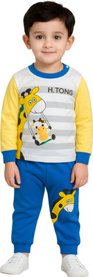 VP TEXX Baby Boys & Baby Girls Casual T-shirt Pant(ROYAL BLUE)