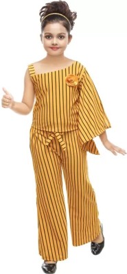 el, eloine linen Girls Party(Festive) Top Pant(Yellow)