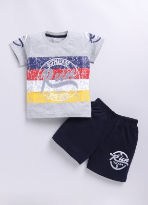 carrydreams Boys Casual T-shirt Shorts(GREY)