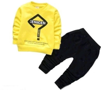 Kidzo creation Baby Boys Casual T-shirt Pant(LEMON)