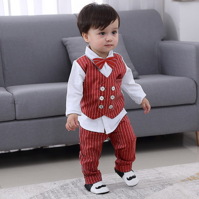 GJ Fourteen Baby Boys & Baby Girls Party(Festive) Waistcoat Pant(Red)