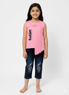 Girijesh Singh Girls Casual Top Jeans(Pink)