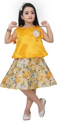 LENYRUIZ Baby Girls Party(Festive) Top Skirt(YELLOW)