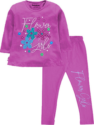 NammaBaby Girls Casual T-shirt Pyjama(PINK 2)