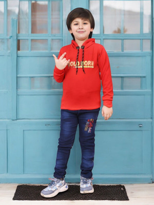 Mini Tikes Boys Casual T-shirt Jeans(Red)