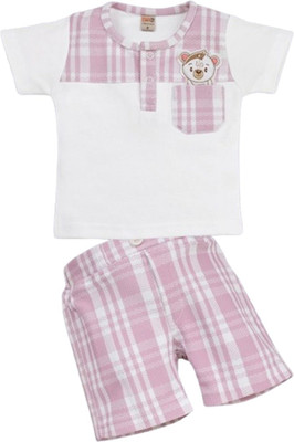 Pompidou Baby Boys Casual T-shirt Pant(Onion)