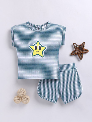 YK X Tinyo Boys & Girls Casual Top Shorts(Green)