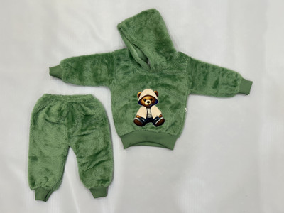 ZOTOFLY Baby Boys & Baby Girls Kung Fu Panda Casual Sweatshirt Track Pants(Green)