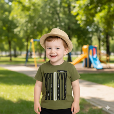 AD LOVELY Fashion wear Baby Boys & Baby Girls Casual T-shirt Pant(Green)