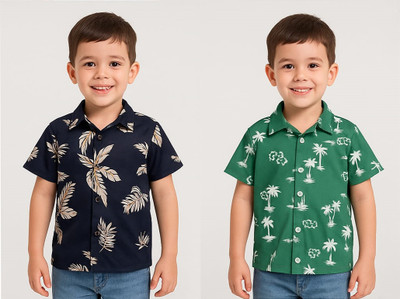JMK Baby Boys Printed Casual Multicolor Shirt(Pack of 2)