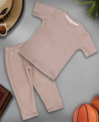 Kalpana Fashion Baby Boys & Baby Girls Casual T-shirt Shorts(BEIGE)