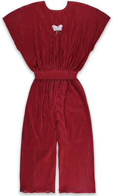 Wishkaro Boys & Girls Casual Top Pant(Maroon)