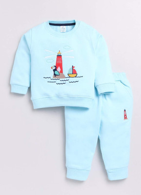 Dollar Baby Boys Casual T-shirt Pant(Sky)