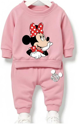 JABBO Baby Boys & Baby Girls Donald Casual Sweatshirt Dress(ROSE PINK)