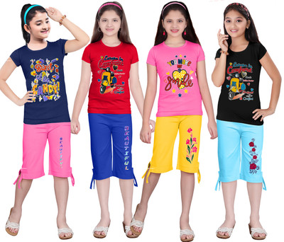 KS KOARRA Girls Casual T-shirt Track Pants(209 MULTICOLOURRS)