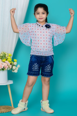 HouseOfCommon Girls Party(Festive) Top Shorts(PINK)