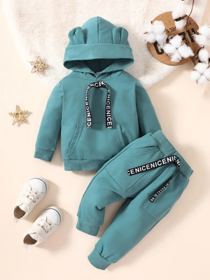 Mayneisha Baby Boys & Baby Girls Casual Sweatshirt Track Pants(Green)