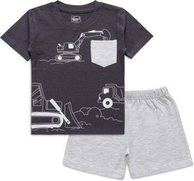 Baby's Pride Boys Casual T-shirt Shorts(Charcoal)