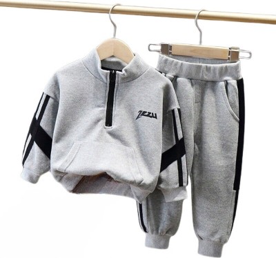 Aggarwalsales Baby Boys & Baby Girls Casual Sweatshirt Track Pants(Grey)