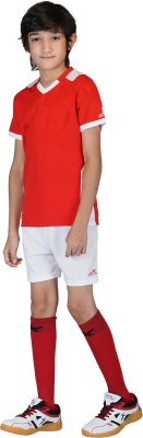 VECTOR X Boys Casual T-shirt Shorts(Red & White)